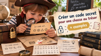 Message codé pour une chasse au trésor à décoder