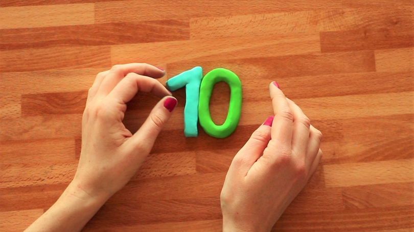 chiffre 10 montessori pâte fimo