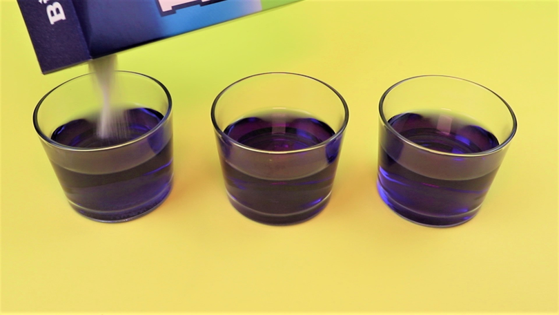bicarbonate de soude dans jus de chou rouge