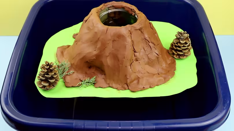 volcan dans la bassine