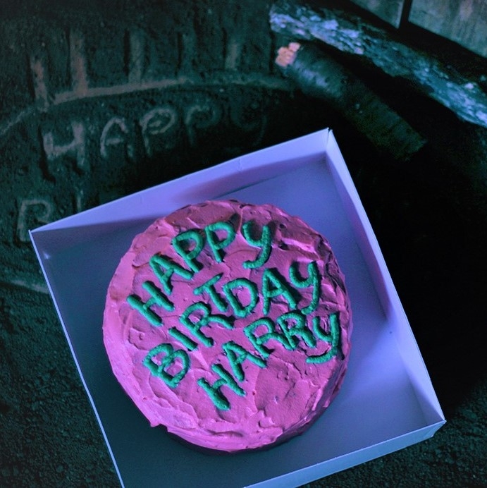 gâteau d'anniversaire d'Harry Potter de la part d'Hagrid