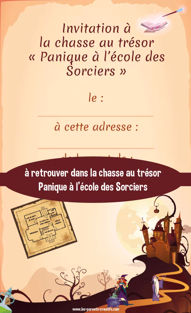 chasse au trésor Halloween invitation