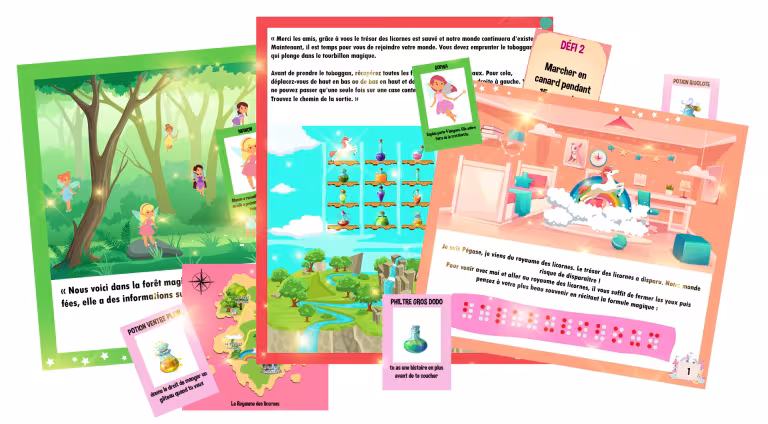 chasse au trésor licornes à imprimer pour enfants