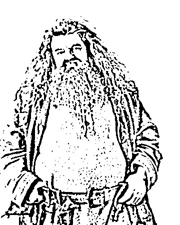 coloriage d'Hagrid l'ami d'Harry Potter