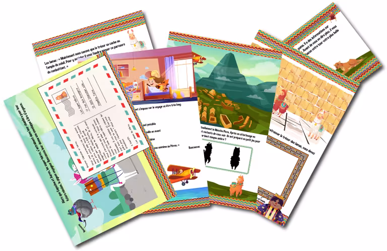 chasse ai trésor 3 ans et 4 ans