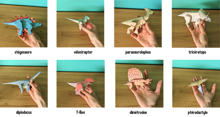 maquettes 3d de dinosaures