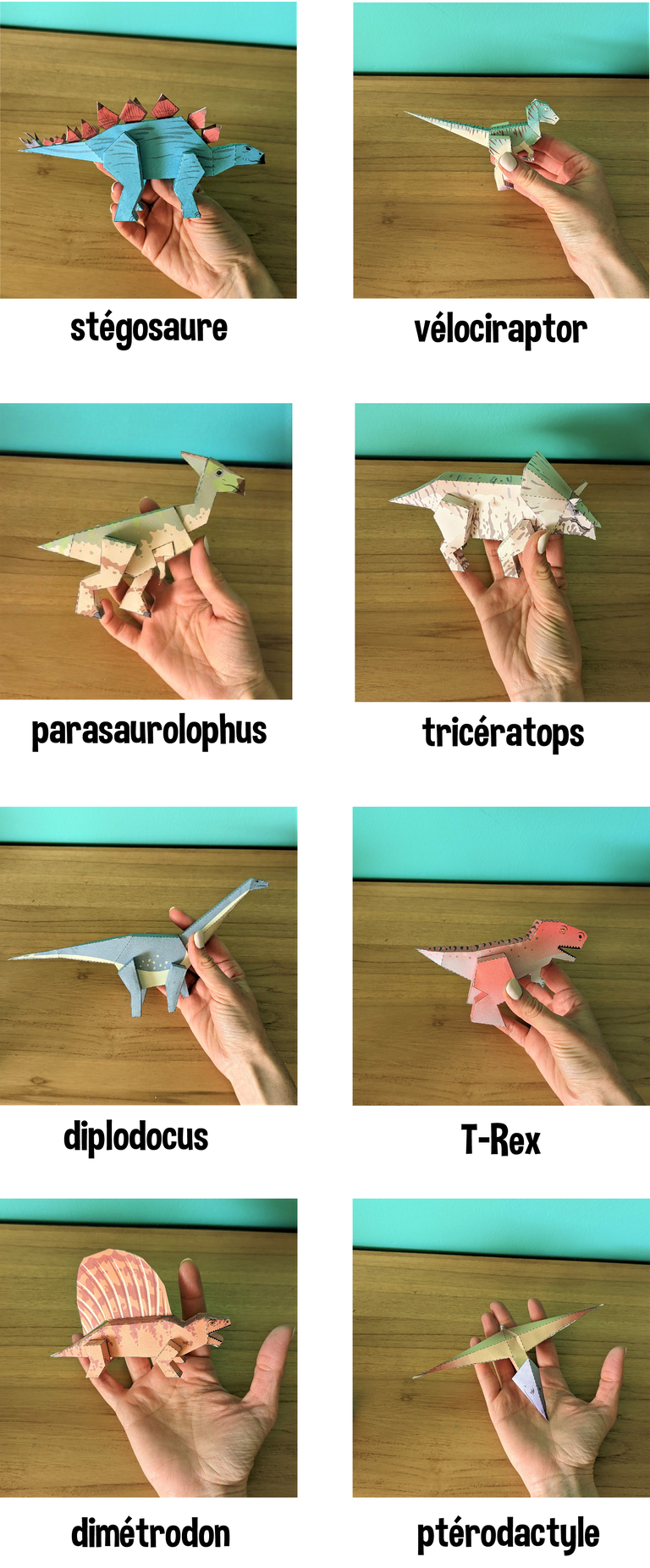 maquettes 3d de dinosaures