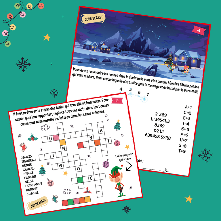 calendrier de l'avent à imprimer et découper