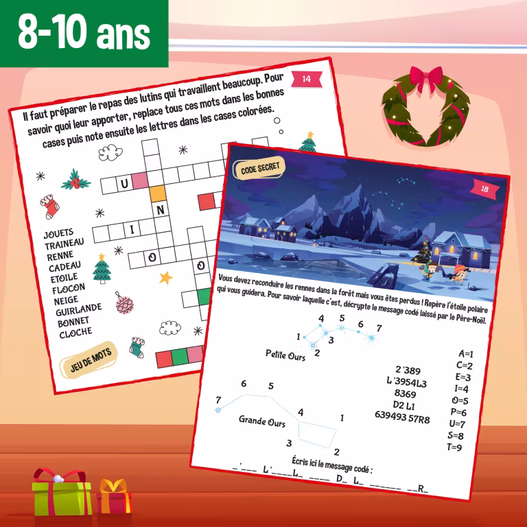 calendrier de l'avent à imprimer et découper