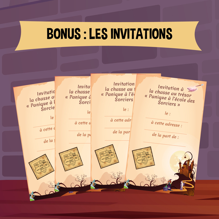 chasse au trésor harry potter invitations