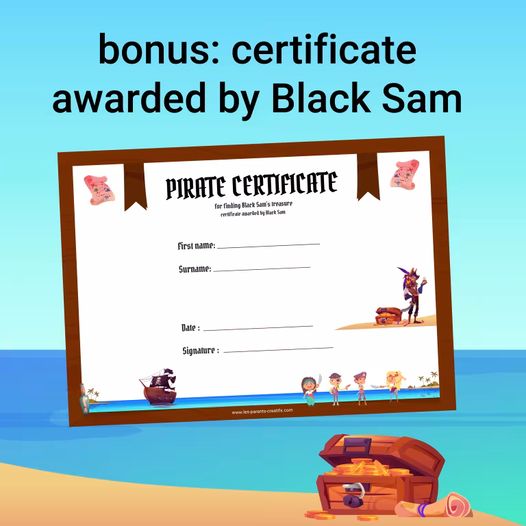 certificate pirate treasure hunt