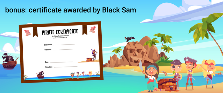 certificate pirate treasure hunt