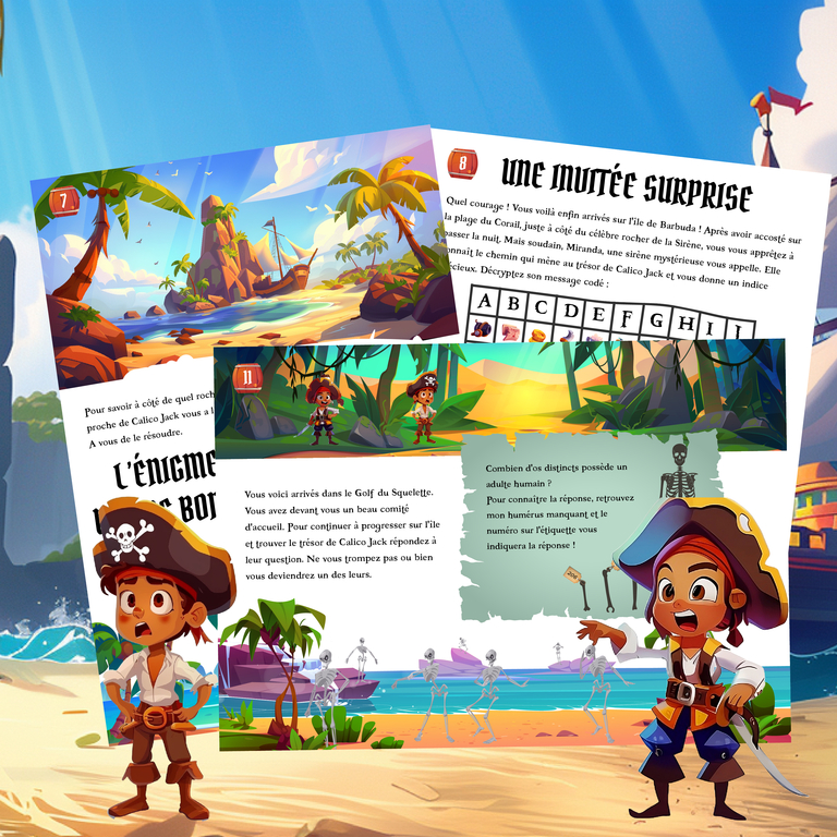 énigmes de la chasse au trésor pirates