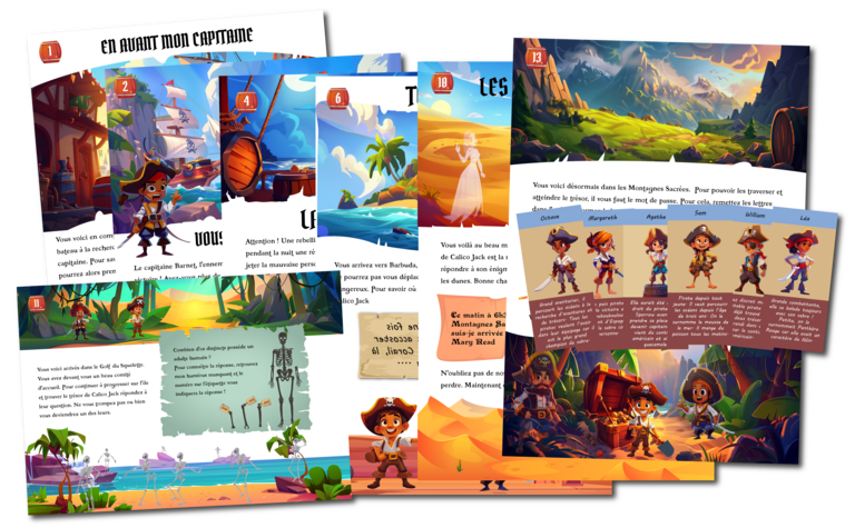 aperçu des énigmes de la chasse au trésor pirates