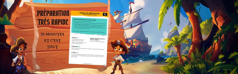 chasse au trésor pirates feuille de préparation