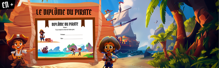 chasse au trésor pirates diplôme