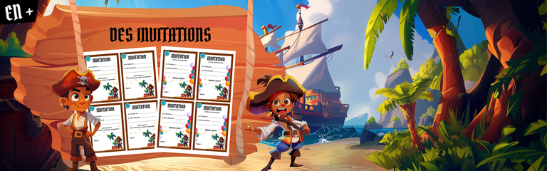 chasse au trésor pirates invitations