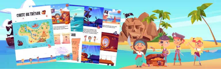énigmes de la chasse au trésor de pirates pour les maternelles