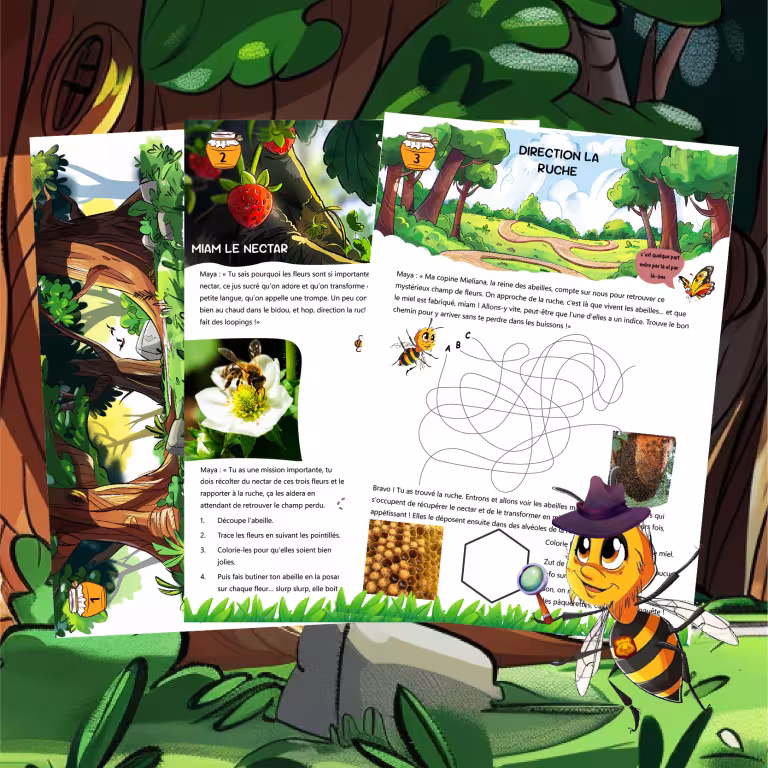 chasse au trésor sur les abeilles