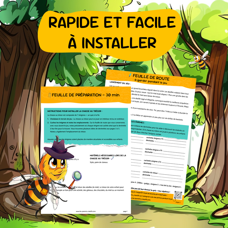 chasse au trésor sur les abeilles