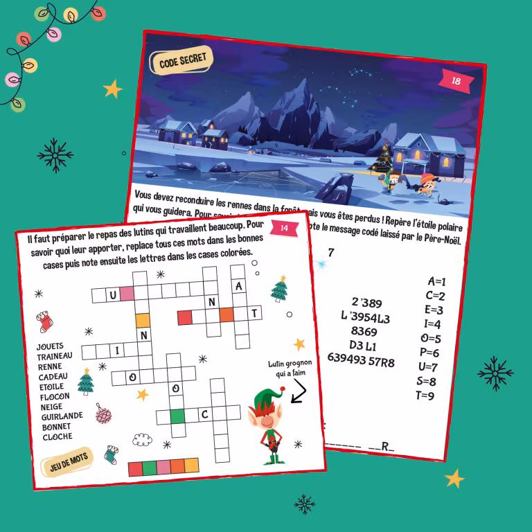 calendrier de l'avent à imprimer et découper