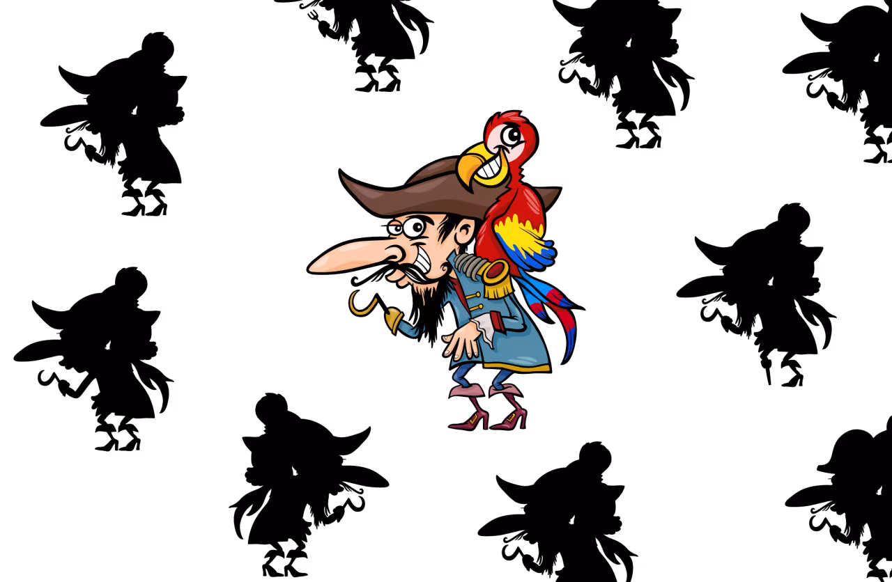 trouver la bonne ombre du pirate