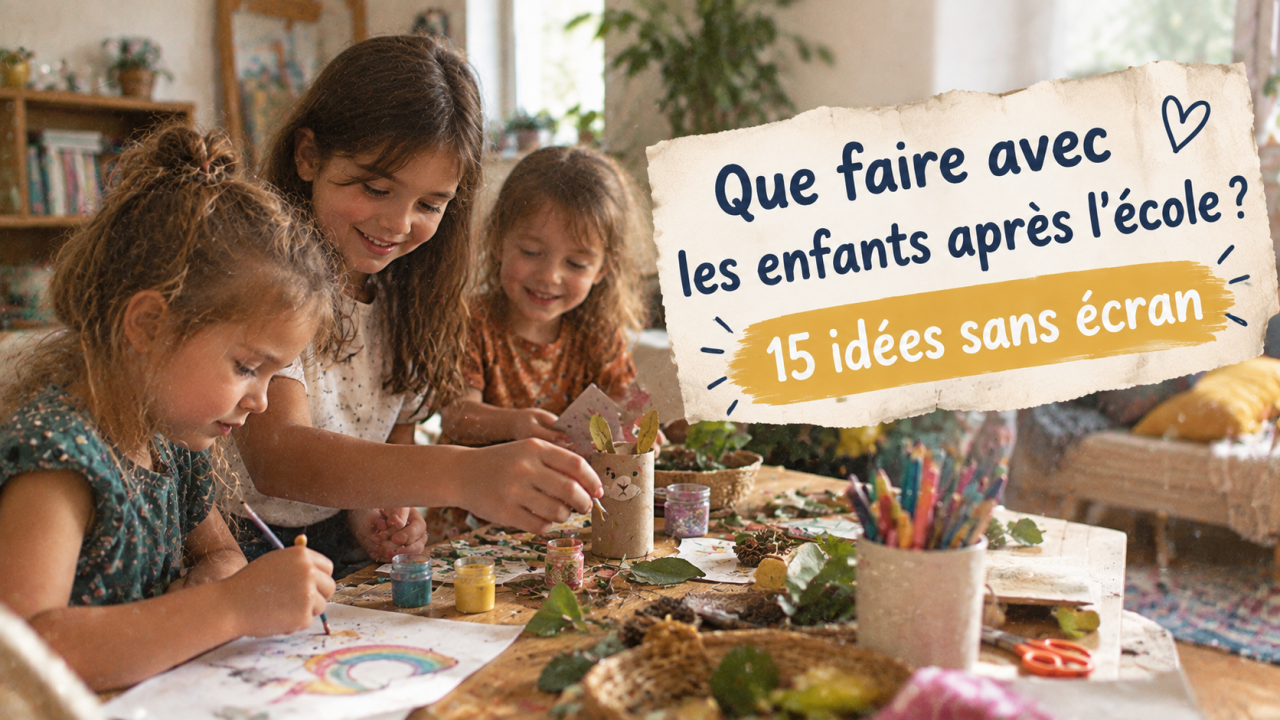 Activités sans écran à faire avec les enfants après l'école