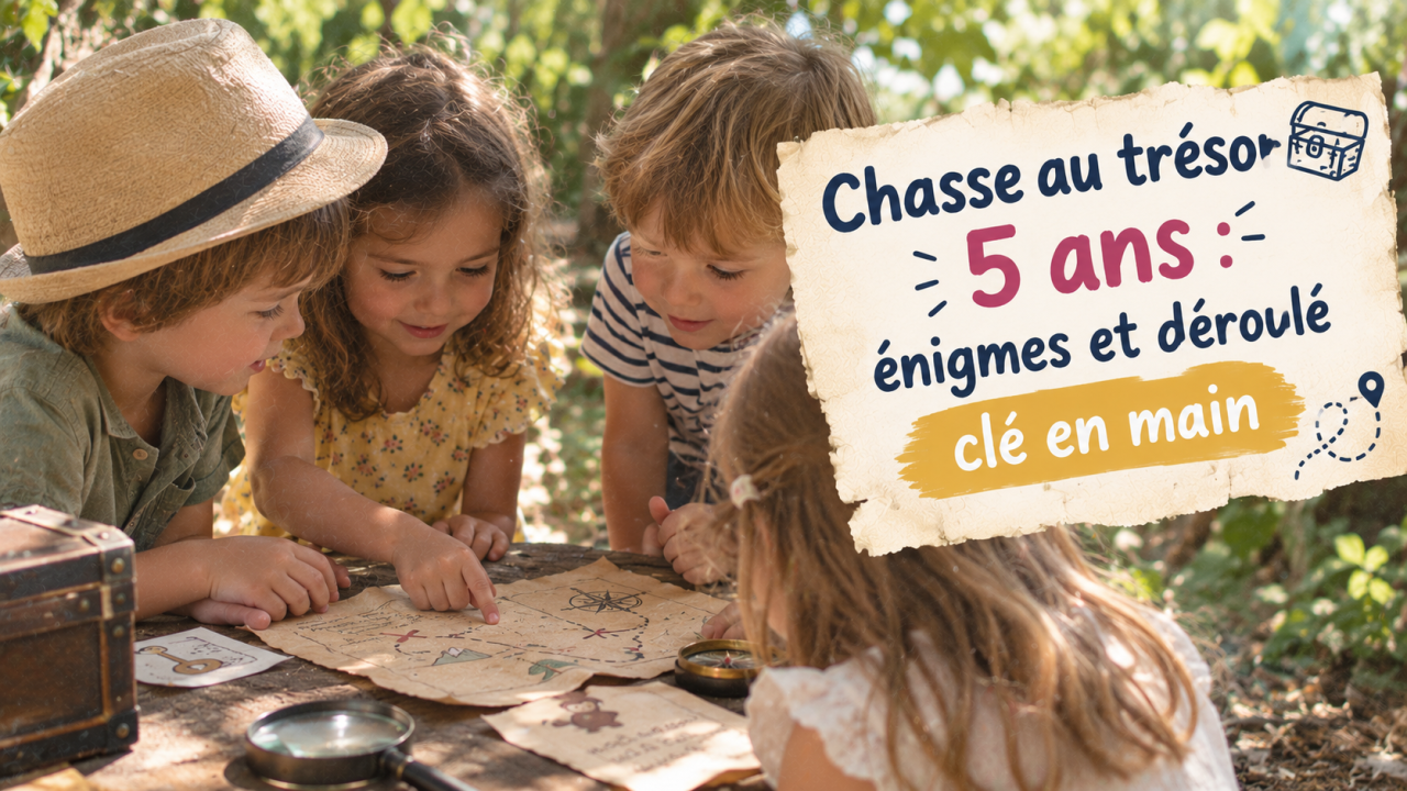 Chasse au trésor 5 ans à imprimer avec énigmes adaptées