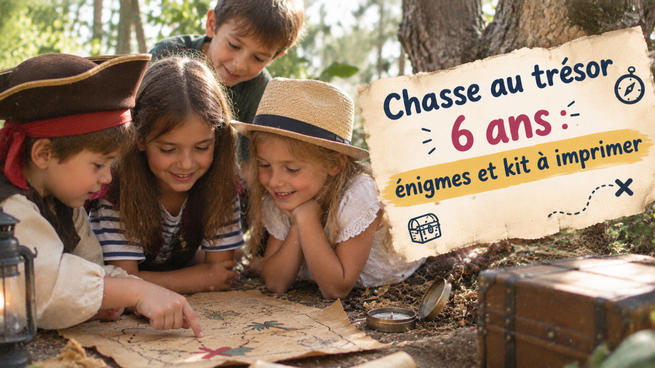 Chasse au trésor 6 ans à imprimer avec énigmes codées