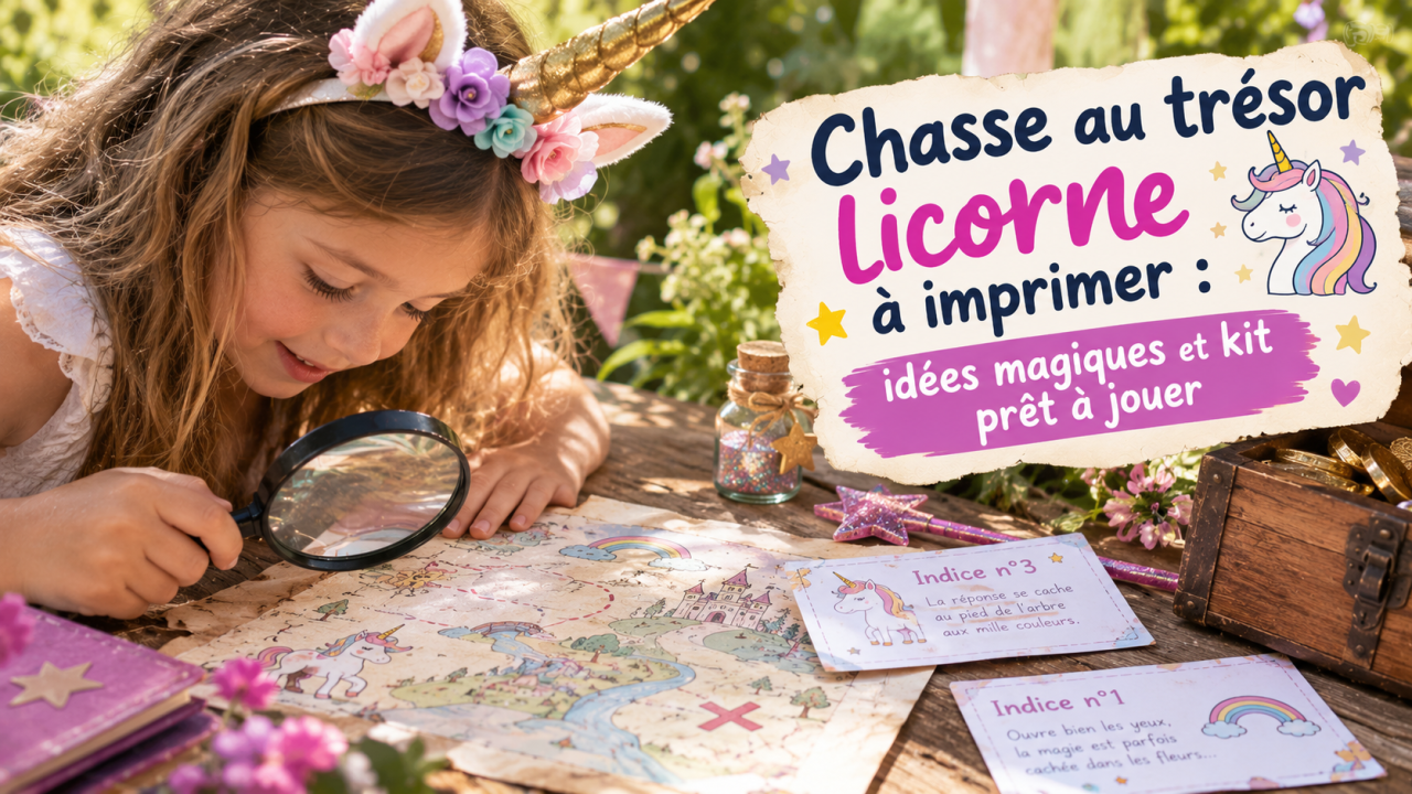 Chasses au trésor licorne à imprimer pour enfants de 4 à 10 ans