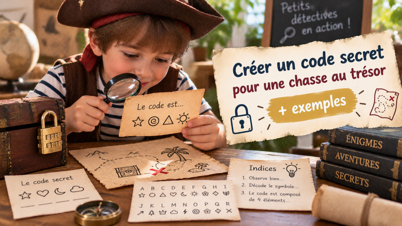 Message codé pour une chasse au trésor à décoder