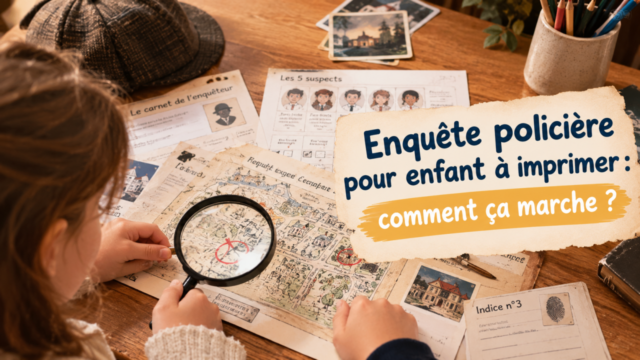 enquête policière pour enfant à imprimer