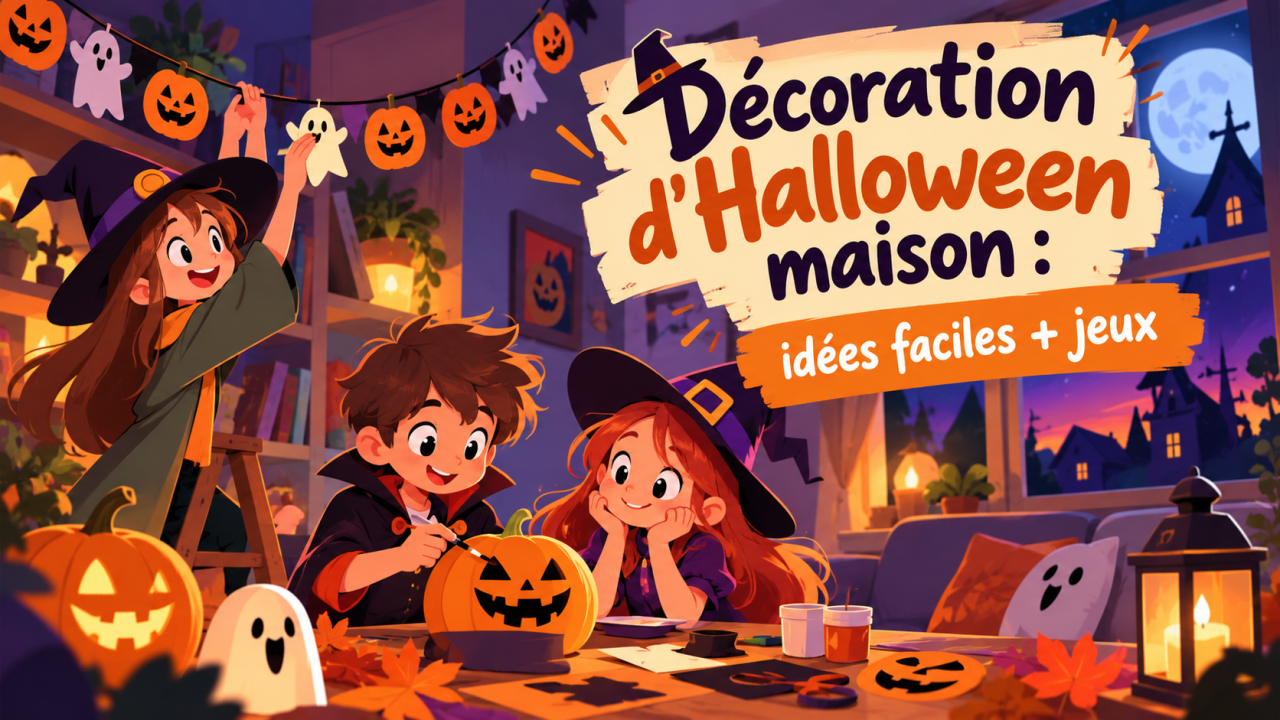 Décoration d'Halloween maison facile et DIY avec les enfants